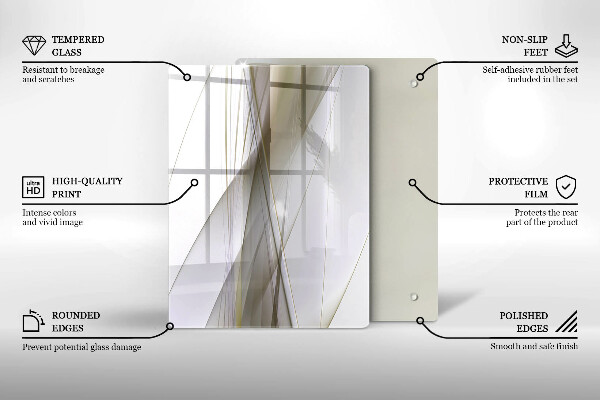 Induction hob protector Abstraction Design lines