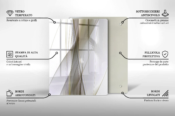 Induction hob protector Abstraction Design lines