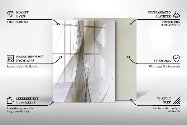 Induction hob protector Abstraction Design lines