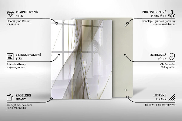 Induction hob protector Abstraction Design lines