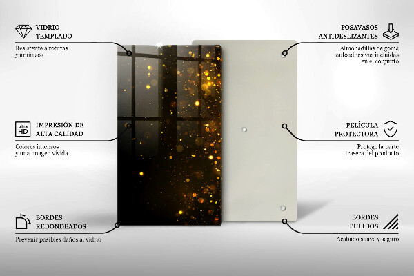 Worktop cover Golden glitter