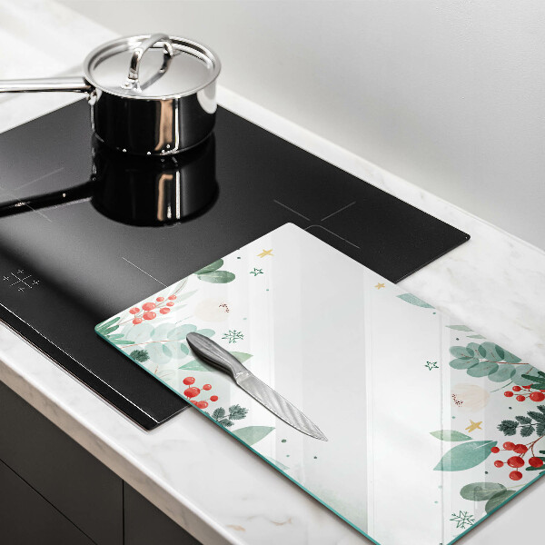 Induction hob protector Watercolors leaves