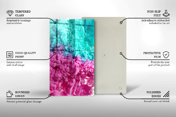 Worktop cover Turkos-pink smoke