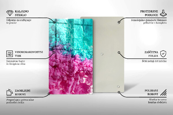 Worktop cover Turkos-pink smoke