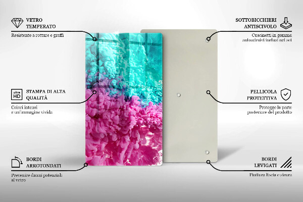 Worktop cover Turkos-pink smoke