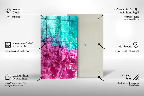 Worktop cover Turkos-pink smoke