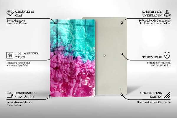 Worktop cover Turkos-pink smoke