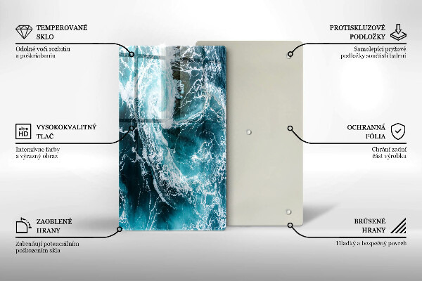 Worktop cover Foamed water waves