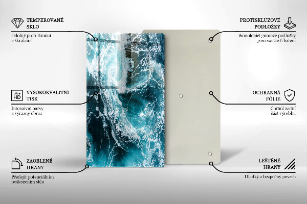 Worktop cover Foamed water waves