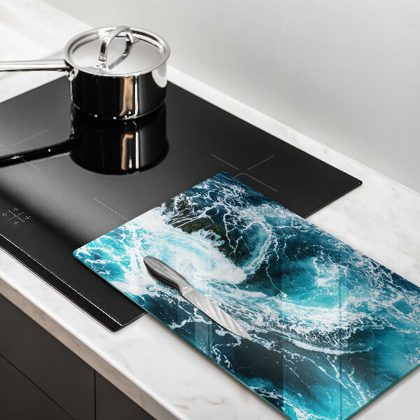 Worktop cover Foamed water waves