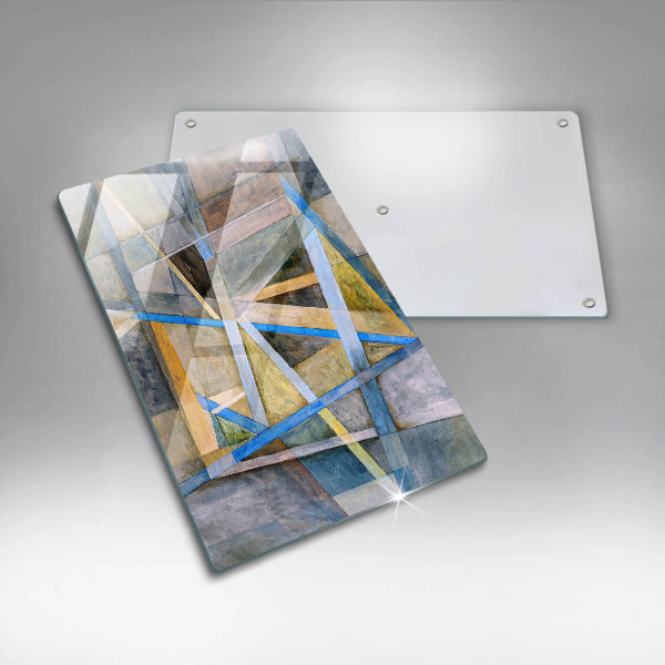 Induction hob protector Painted abstraction lines