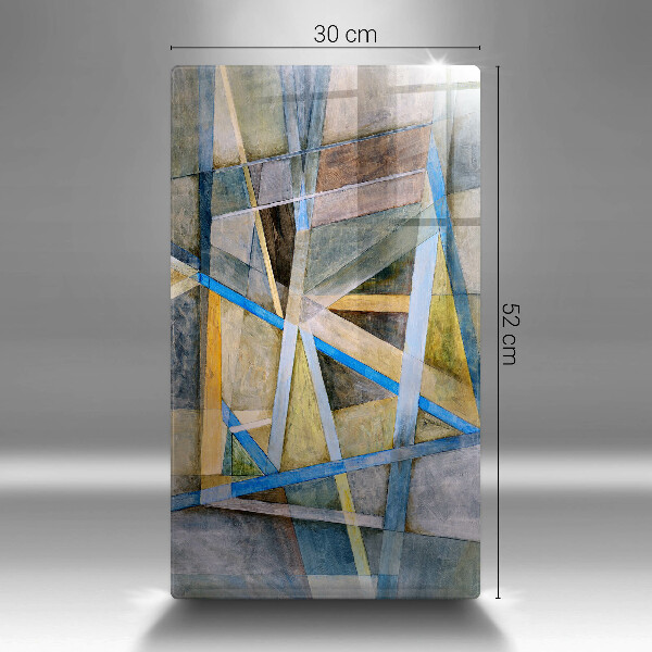 Induction hob protector Painted abstraction lines