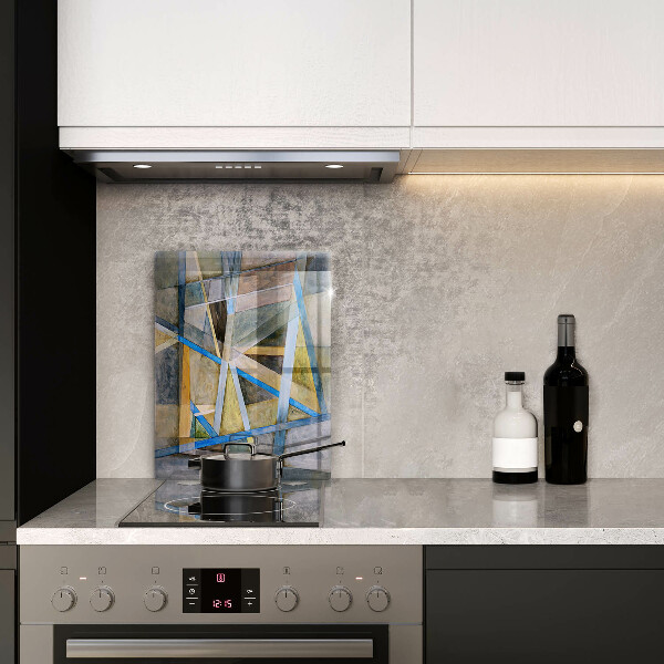 Induction hob protector Painted abstraction lines