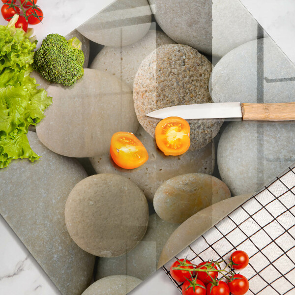 Induction hob protector Oval stone pattern