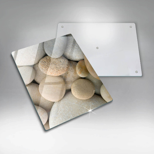 Induction hob protector Oval stone pattern