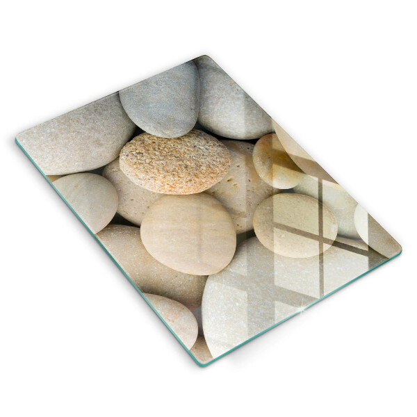 Induction hob protector Oval stone pattern