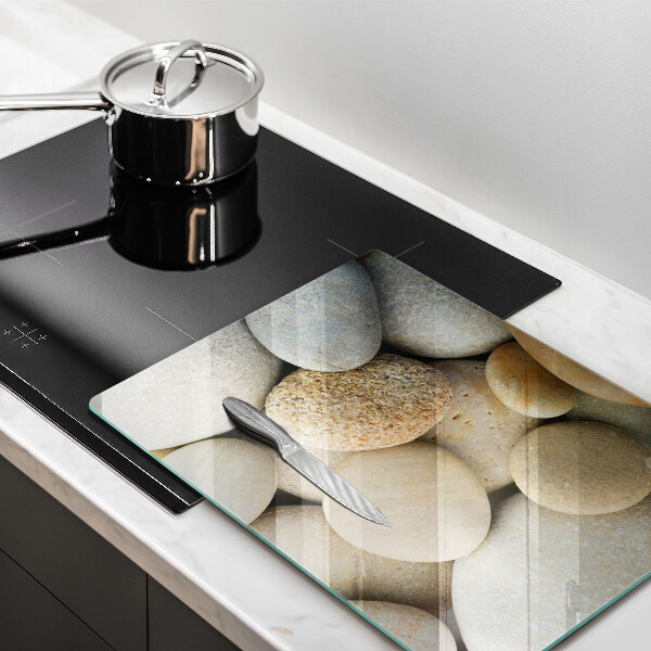 Induction hob protector Oval stone pattern