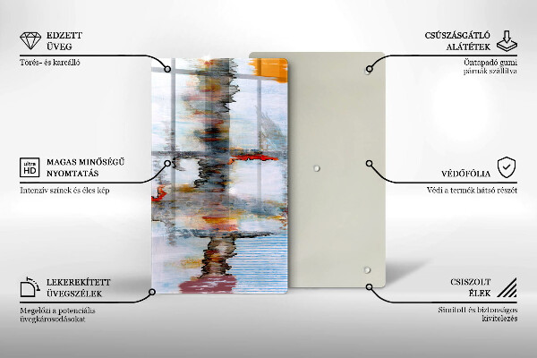 Induction hob protector Paints abstraction