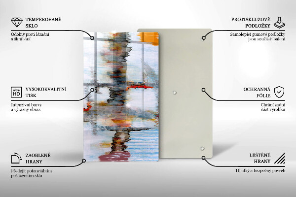 Induction hob protector Paints abstraction