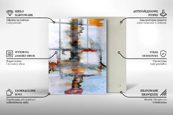 Induction hob protector Paints abstraction