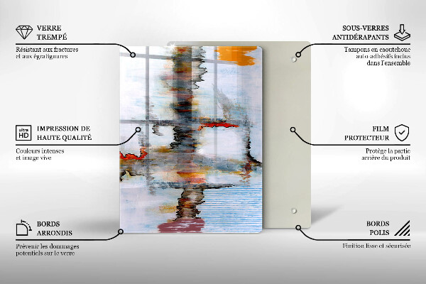 Induction hob protector Paints abstraction