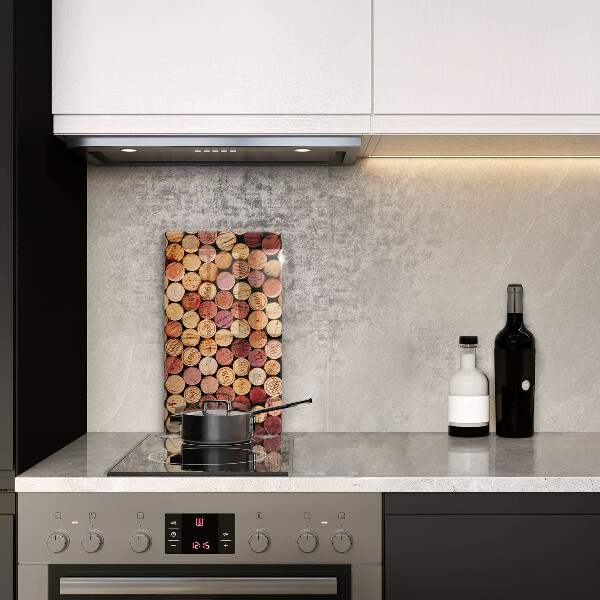 Induction hob protector Wine corks pattern
