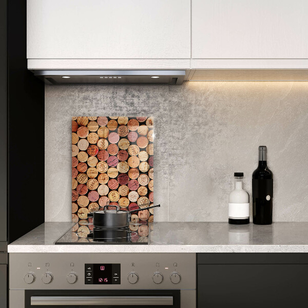 Induction hob protector Wine corks pattern