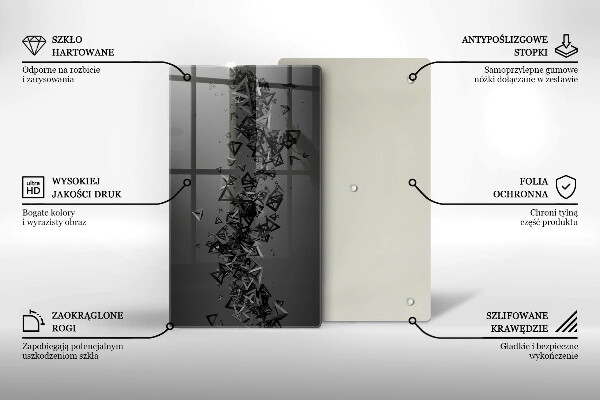 Induction hob protector Abstraction 3D shapes