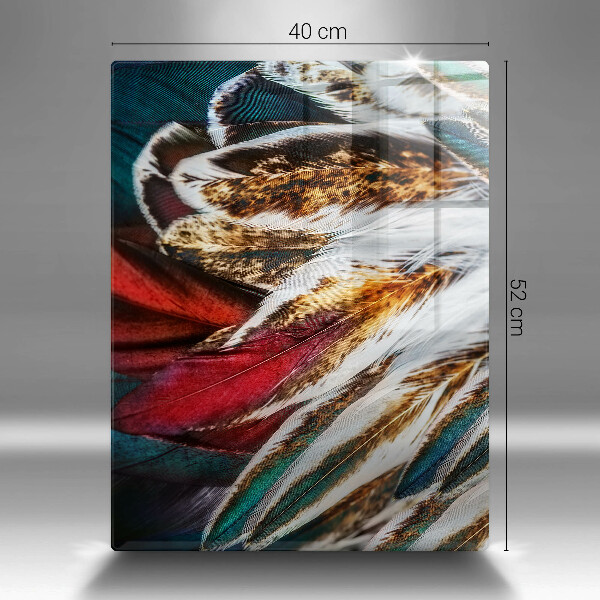 Induction hob protector Boho bird feathers