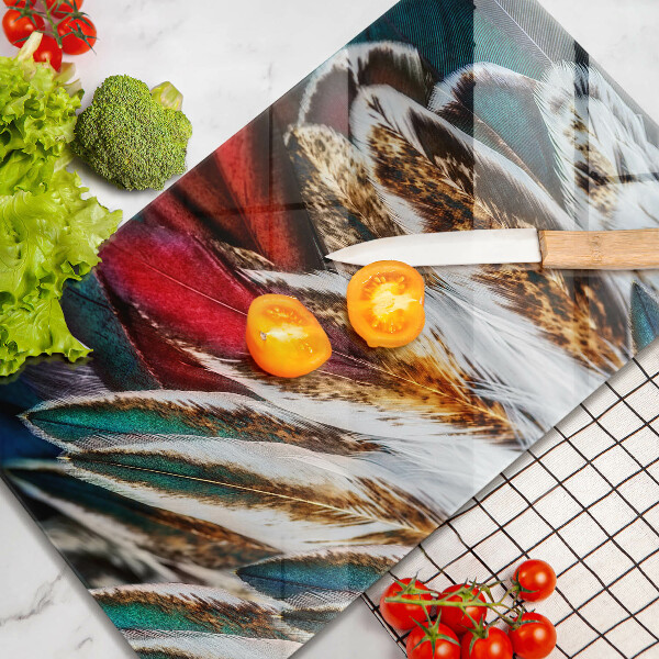 Induction hob protector Boho bird feathers