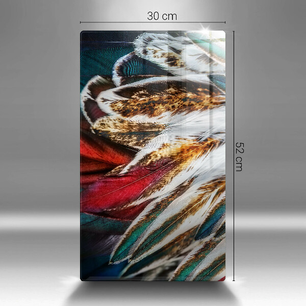 Induction hob protector Boho bird feathers