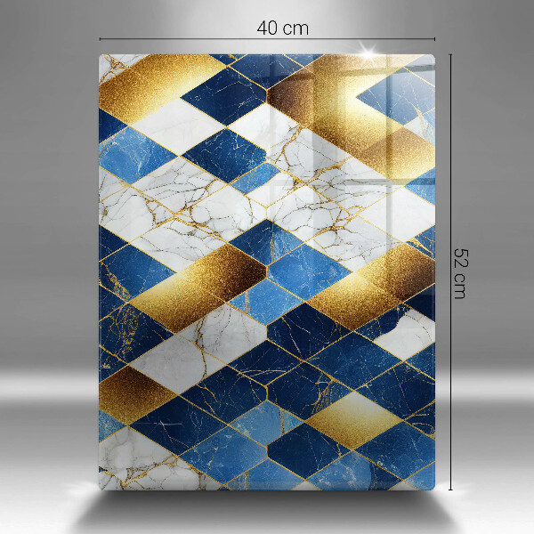 Induction hob protector Golden Rombs Marble