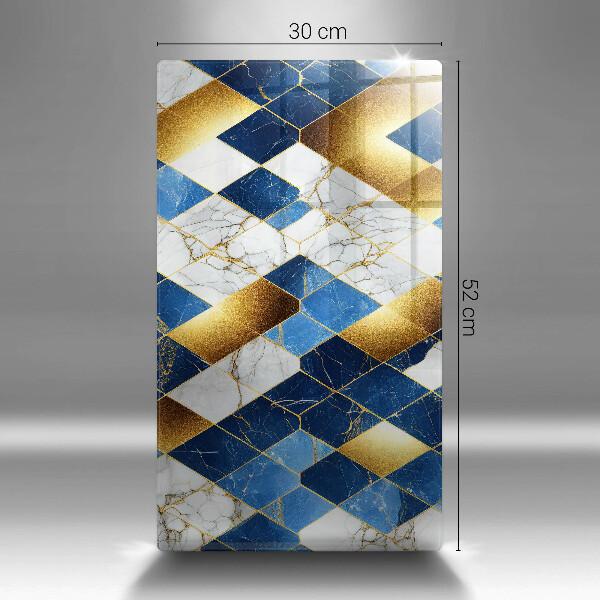 Induction hob protector Golden Rombs Marble