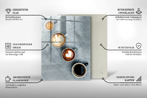 Induction hob protector Kitchen - Coffee cups