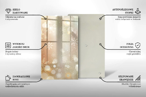 Induction hob protector Snowflakes