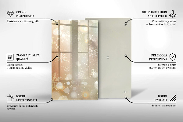 Induction hob protector Snowflakes