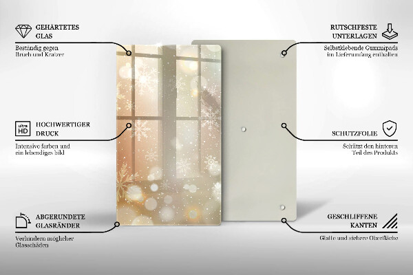Induction hob protector Snowflakes