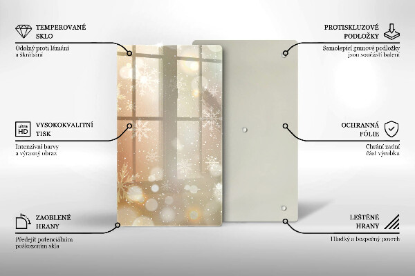 Induction hob protector Snowflakes