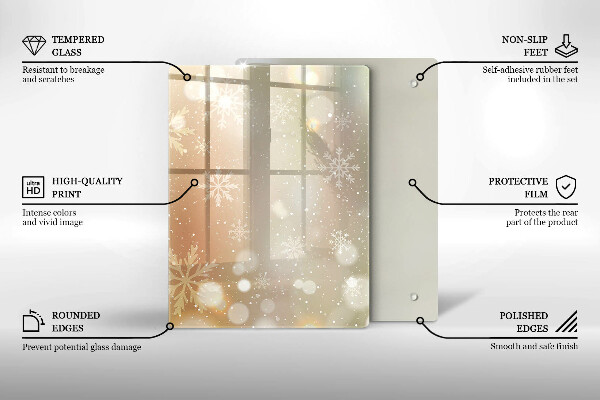 Induction hob protector Snowflakes