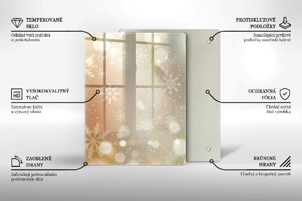 Induction hob protector Snowflakes