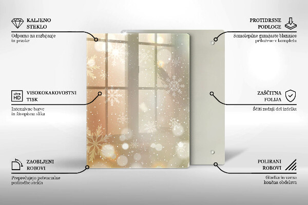 Induction hob protector Snowflakes
