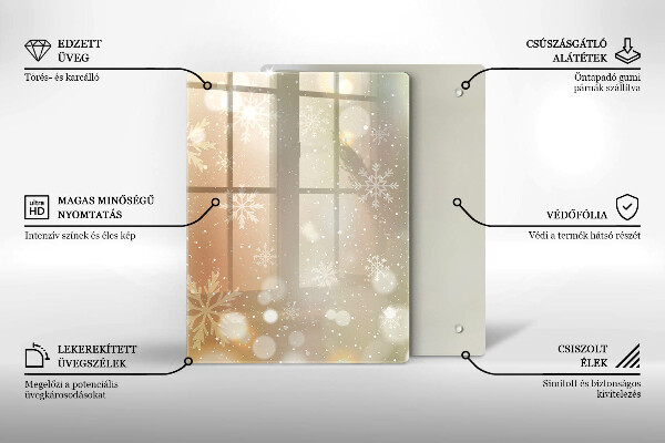 Induction hob protector Snowflakes