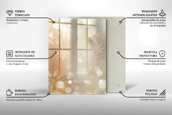 Induction hob protector Snowflakes