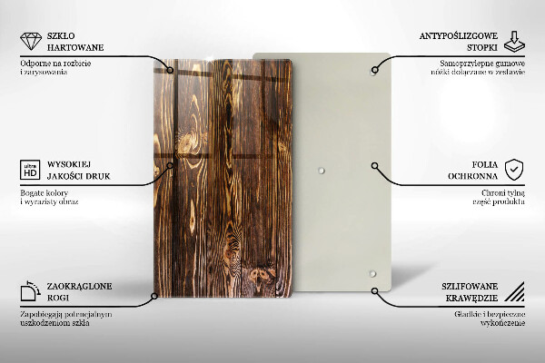 Induction hob protector Wood texture