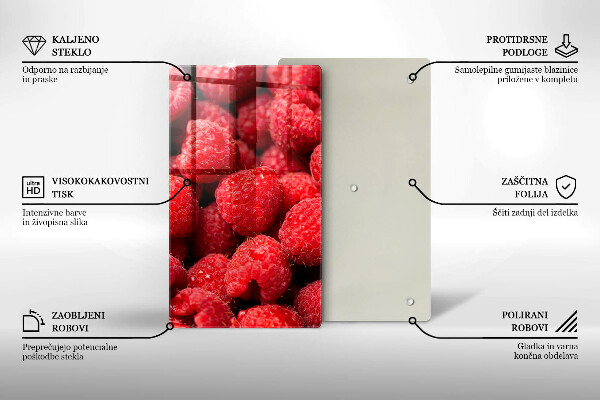 Induction hob protector Raspberry fruit