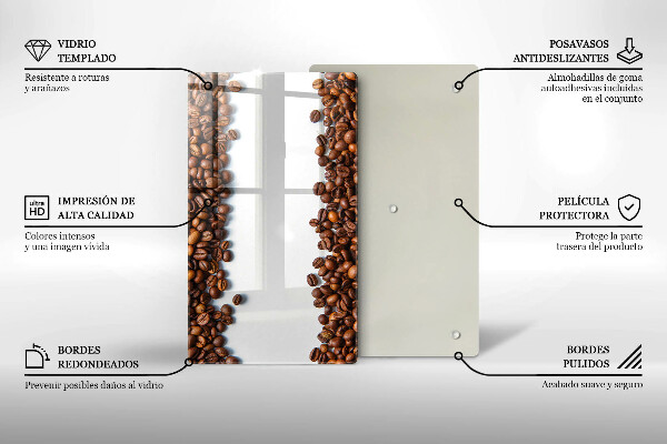 Induction hob protector Grain coffee