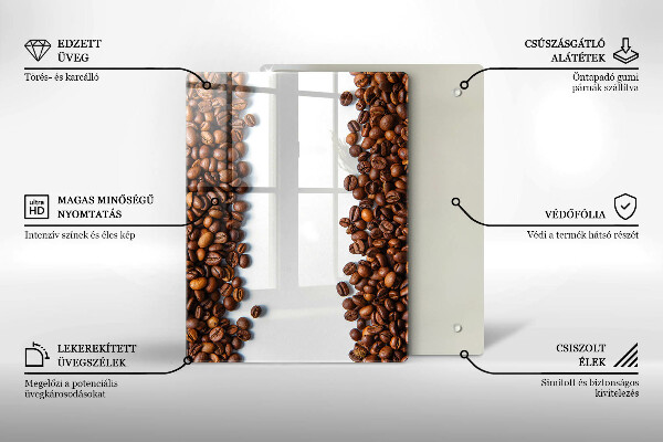 Induction hob protector Grain coffee