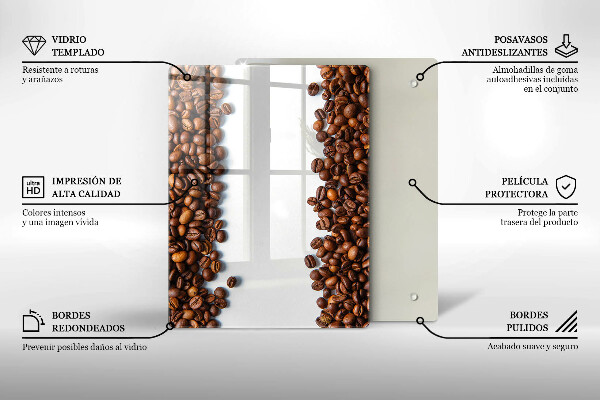 Induction hob protector Grain coffee