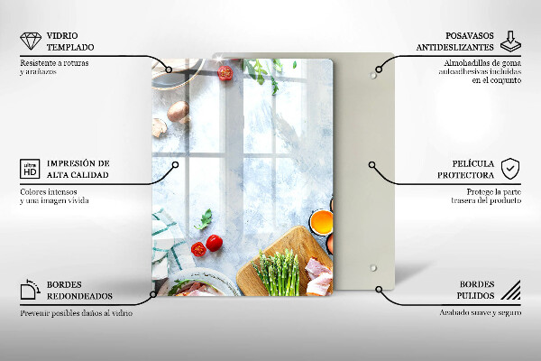 Induction hob protector Ingredients in the kitchen