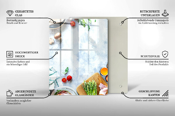 Induction hob protector Ingredients in the kitchen
